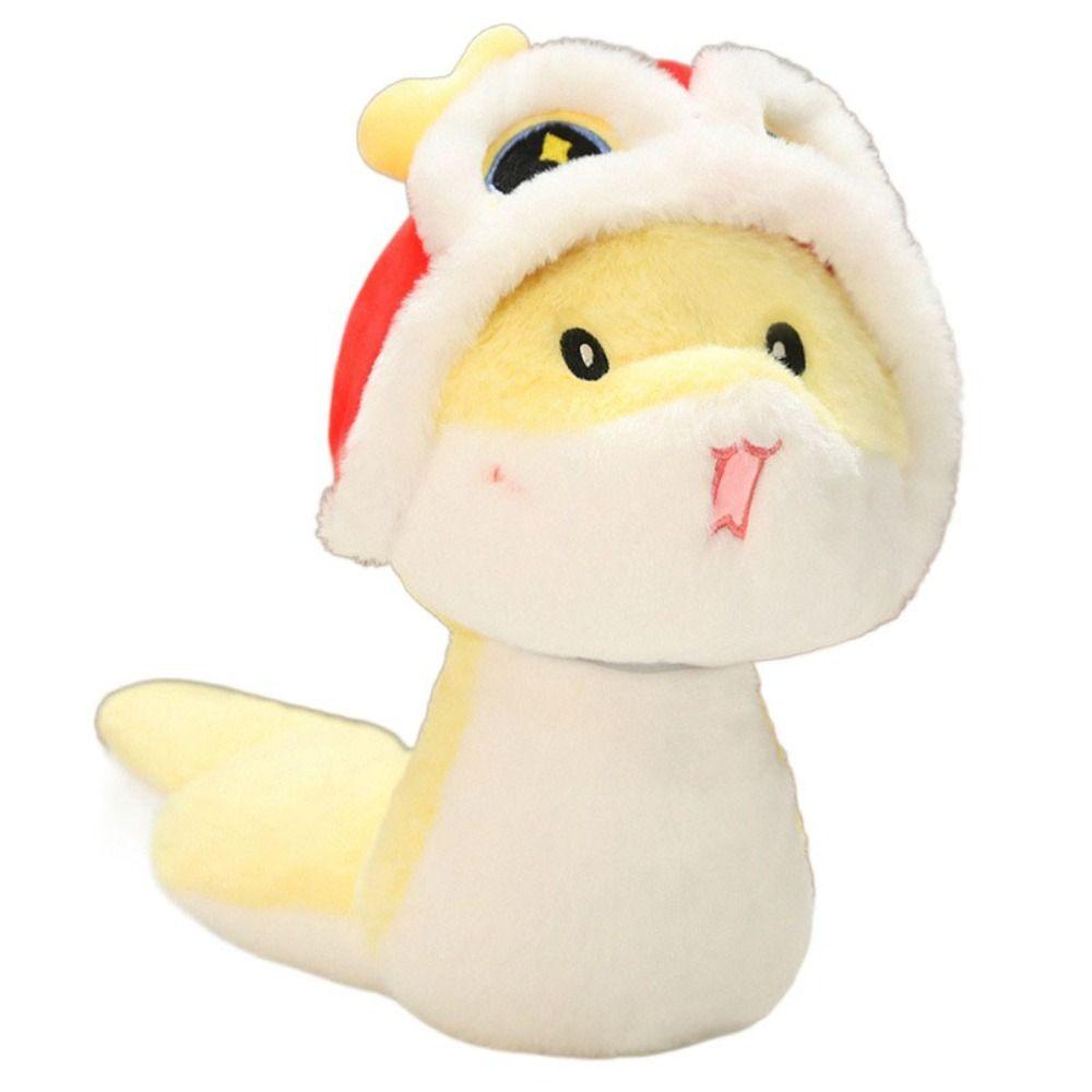 Flower Snake Plush Dolls Lion Dance Snake New Year Mascot Snake Stuffed Toy Birthday Gifts