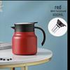 Stainless Steel Press-Type Vacuum Flask with Tea Infuser