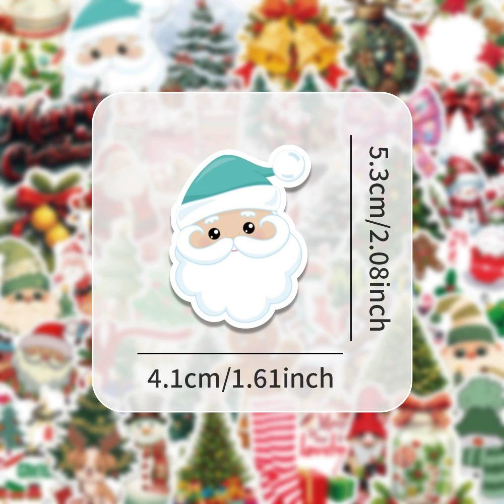 54 Sheets Christmas Cartoon Stickers for Decorating Skateboards, Notebooks, Tablets, and Christmas Trees
