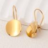 Light Luxury High-end Niche Gold Round Earrings Exaggerated Stainless Steel Marking Earrings
