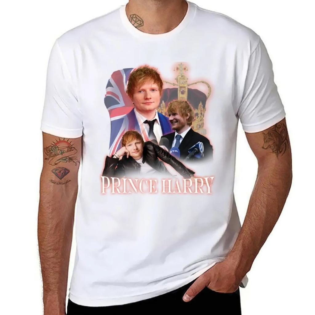 Prince Harry Parody T-shirt Vintage Collage T-Shirt Animal Prinfor Boys Summer Clothes Boys Animal Print Shirts Graphic Tee Men