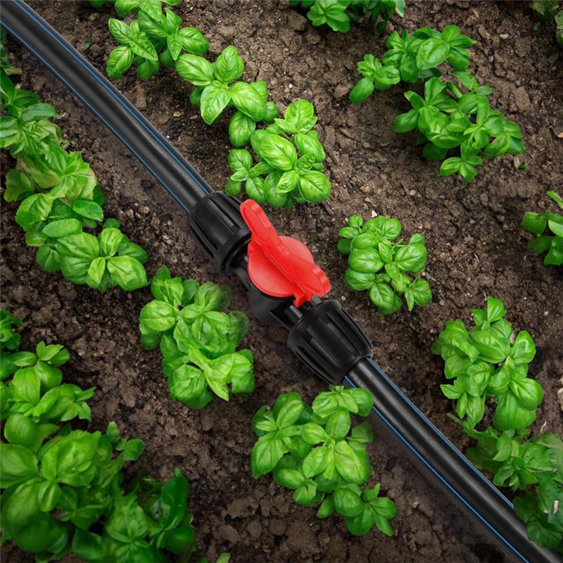 T02C!1/2In Drip Irrigation Valve Fittings,12 Pieces 1/2In Barbed Shut Off Valve For 1/2In Irrigation Tubing For Garden System