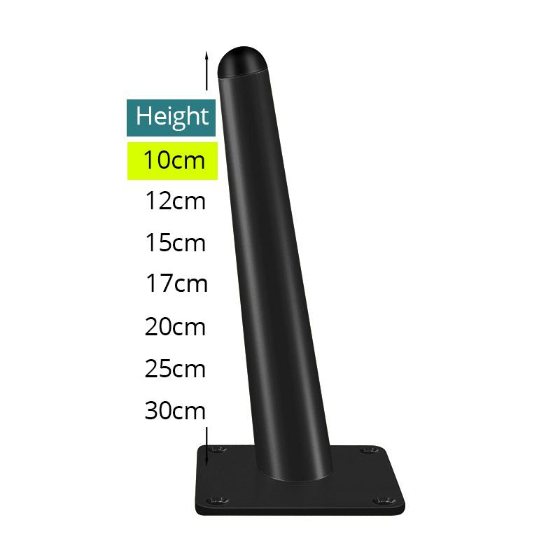KAK 4pcs Gold Furniture Legs Black Cold Rolled Steel Table Feet Sofa Bed Leg Replacement 800KG Heavy Duty Furniture Hardware