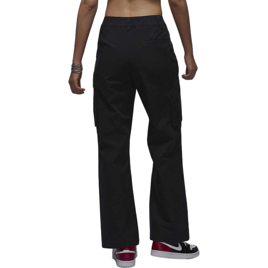 Jordan Chicago Logo Solid Color Fashionable Practical Loose Multi Pocket Cargo Pants Women Cargo Pants Black FV7099-010
