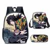 New Cartoon Super Moon Blade Three Piece Backpack Set for Primary and Secondary School Students