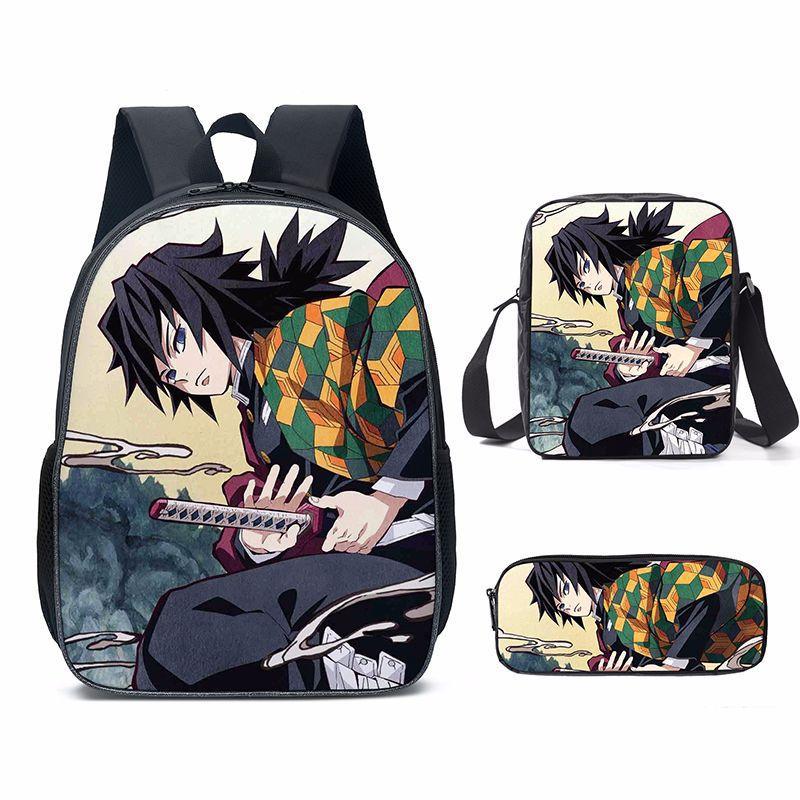 New Cartoon Super Moon Blade Three Piece Backpack Set for Primary and Secondary School Students