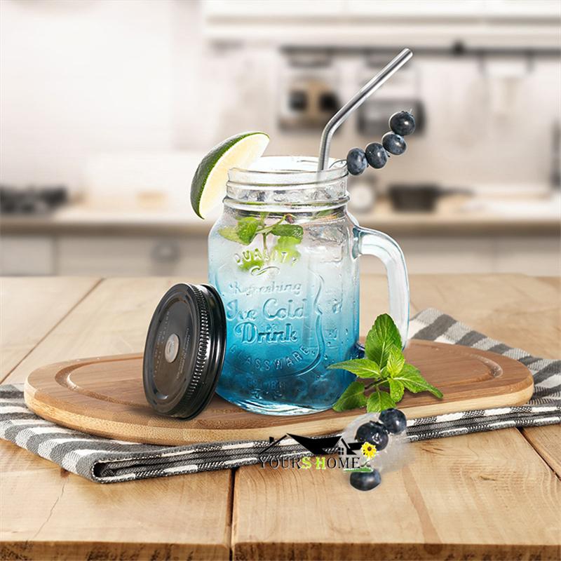 Metal Straw Reusable Drinking Straws Stainless Steel Bag Straw 8pcs Straws + 2pcs Brushs + 1pcs Bag Barware