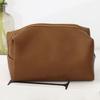 New Solid- High-End PU Makeup Bag, Large-Capacity Portable Hand-Held Toiletries Storage Bag,