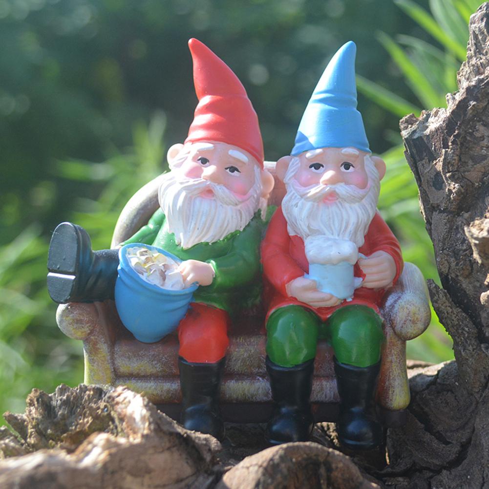 Outdoor Garden Resin Dwarf  Ornaments Multiple Styles Old Man Sculpture Handicraft Windproof Rainproof Lawn Room Decoration