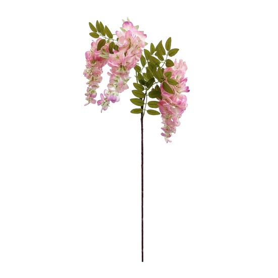 

Artificial Wistaria with Green Leaves UV Resistant Fake Flower Decoration Indoor Outdoor Home Wedding Party Faux Flower Decor