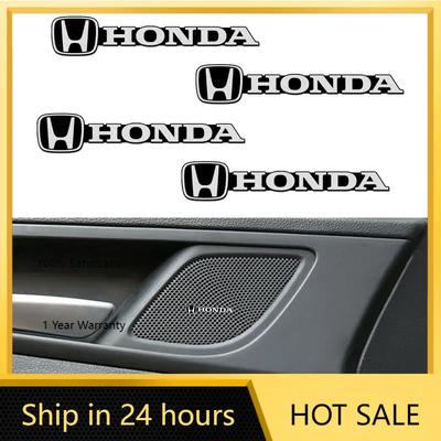 For Honda Car Audio Decorate 3D Aluminum Badge Emblem Sticker For Honda Civic Mugen Accord Odyssey JAZZ CRV Fit Hrv Jazz CBR VTX