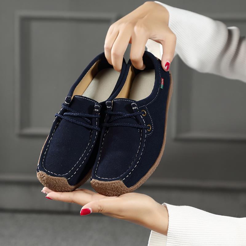 35-42 Women's Loafers Casual Size Flat Bottom Anti-fleece Moccasins Womens