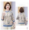 Elegant Floral Knit Cardigan & Slim-Fit Suit for Middle-Aged and Elderly Women, Spring/Autumn Collection