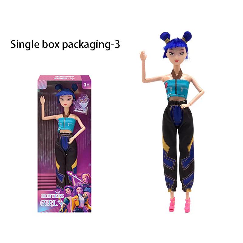 K-POP Demon Hunter Girl Group Doll with Music Accessories, 11.5" Soft Vinyl, 11 Joints