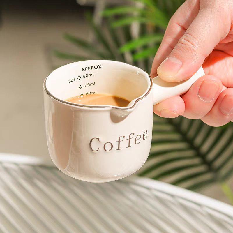 Fine Graduated Measuring Cup Top quality Espresso Extraction Cup Mini Sauce Sauce Measuring Cup Milk Pot