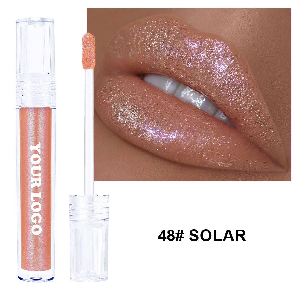 Border-Free Clear Mirror Lip Gloss/Lip Jelly - Non-Stick, Long-Lasting, Plumping Gloss.