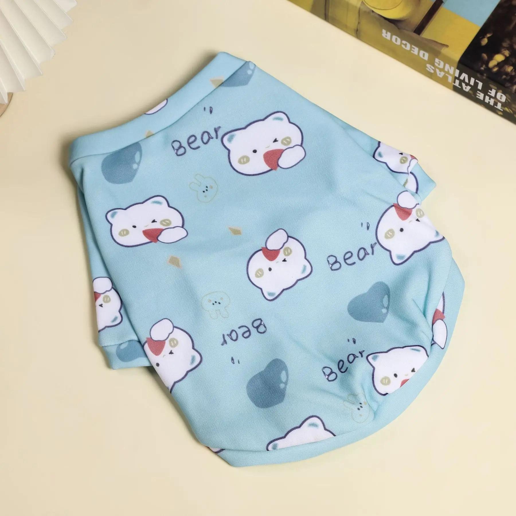 

Printing Small Pet Dog Clothes Cat Clothes Cartoon Cosplay Plus Velvet Autumn And Winter Teddy Poodle Clothes XL Back Length 40Cm