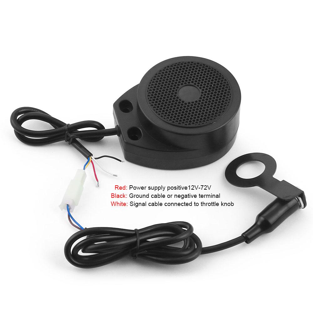 12V-72V Simulation Exhaust Sound Wave Horn For Electric Scooter Engine Sound Simulator System Electronic Fake Turbo