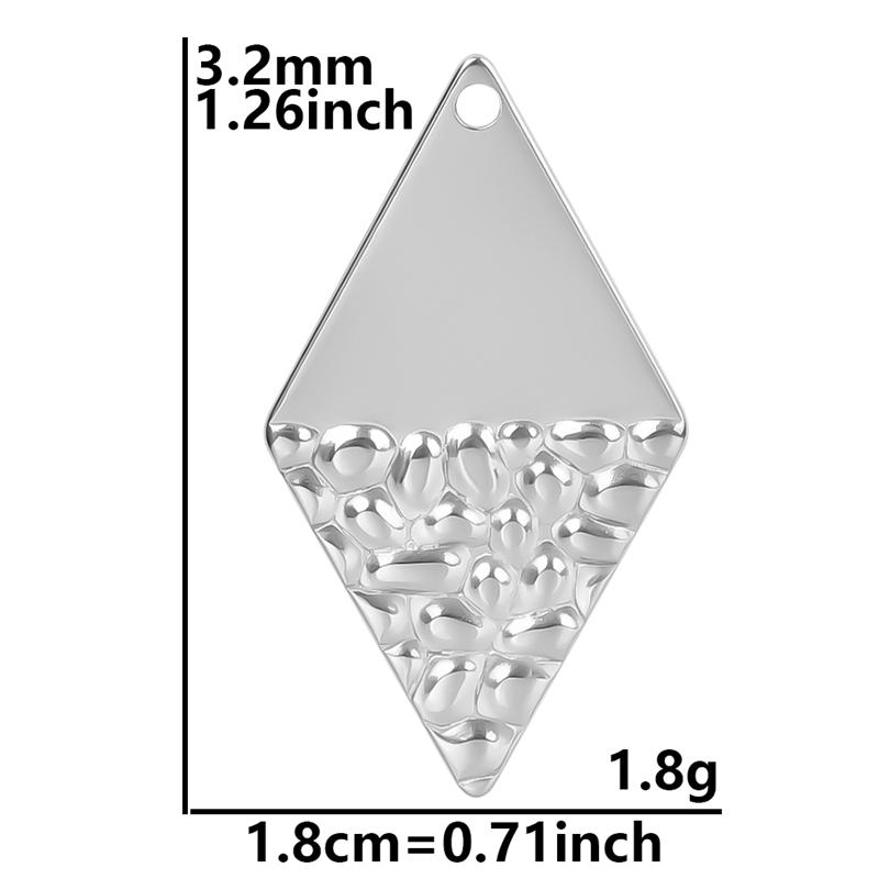 5pcs Titanium Accessories Eye Oval Rectangle Stainless Steel Charm Pendant For Jewelry Making Supplies DIY Women Pendant Earring