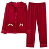 Couple pajamas big red suit natal year marriage newlywed men and women winter island fleece fleece autumn and winter small man
