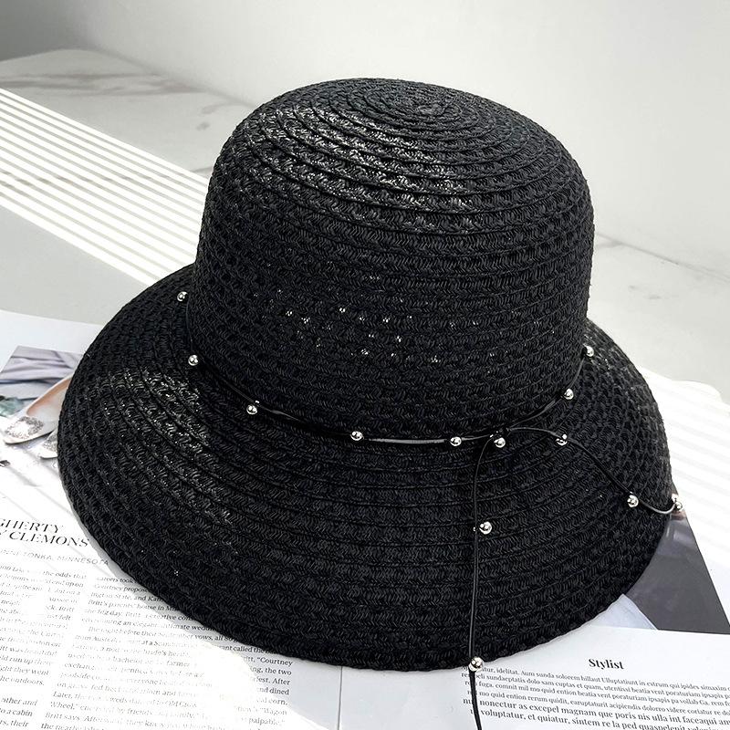 New Dayan Spring and Summer Sunscreen Beach Sun Hat Ladies Papyrus Woven Straw Hat Fisherman Hat Sun Hat