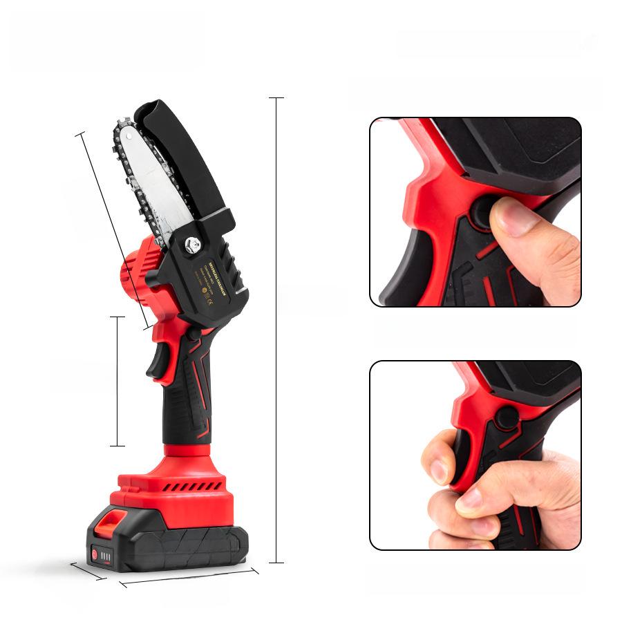 HILDA Brushless Chainsaw 4/6 Inch: High-Power, Dual-Handed Electric Chainsaw with Large Capacity
