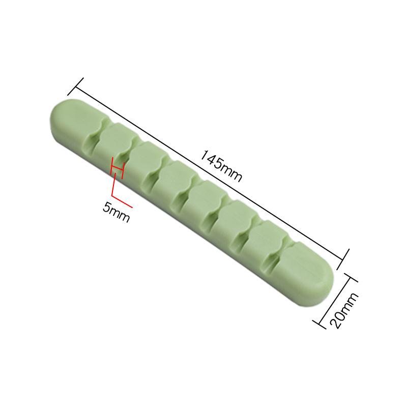 Organizer magnetic autoadeziv din silicon de culoare solidă pentru cabluri Suport pentru cabluri Cleme flexibile din silicon pentru birou Organizator pentru cablul mouse-ului