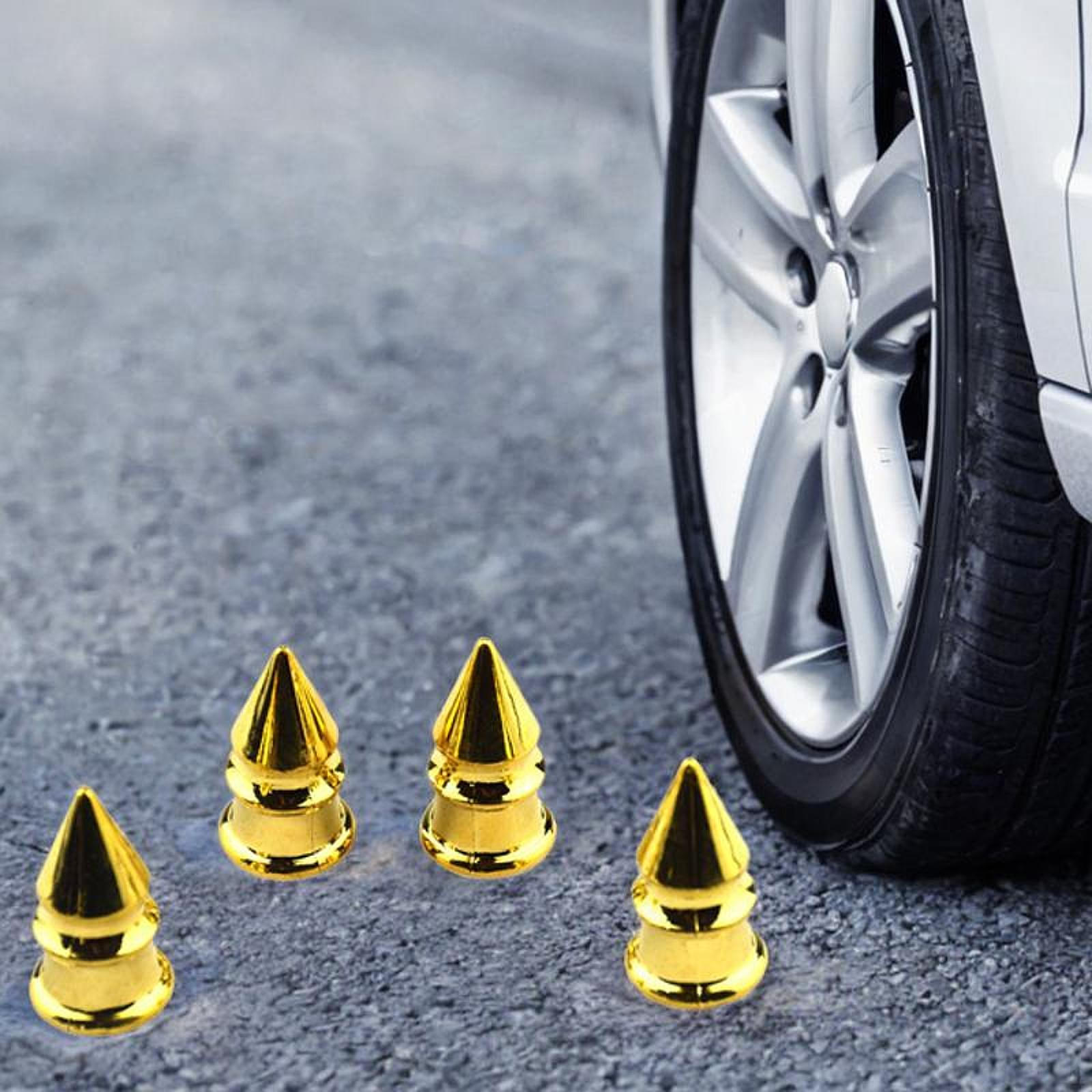 

4 шт. Крышка штока клапана шины Колеса Воздушные колпачки Аксессуары Пылезащитные для автомобиля золотой