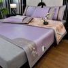 Embroidered Ice Vine Rattan Summer Mat Set - Includes Dormitory, Hotel, and Air Conditioning Latex Ice Silk Mats.