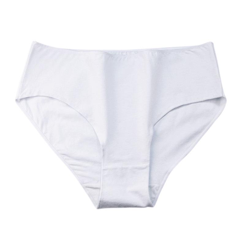 Breathable Mid-rise Seamless Cotton Underwear for Middle-aged and Plus-size Women
