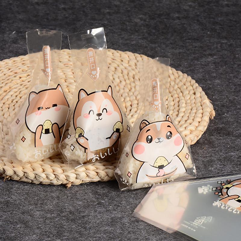 50ks japonský trojúhelníkový rýžový míček Jednorázový obalový sáček Nori Onigiri Sushi sáček Forma na výrobu sushi Bento příslušenství