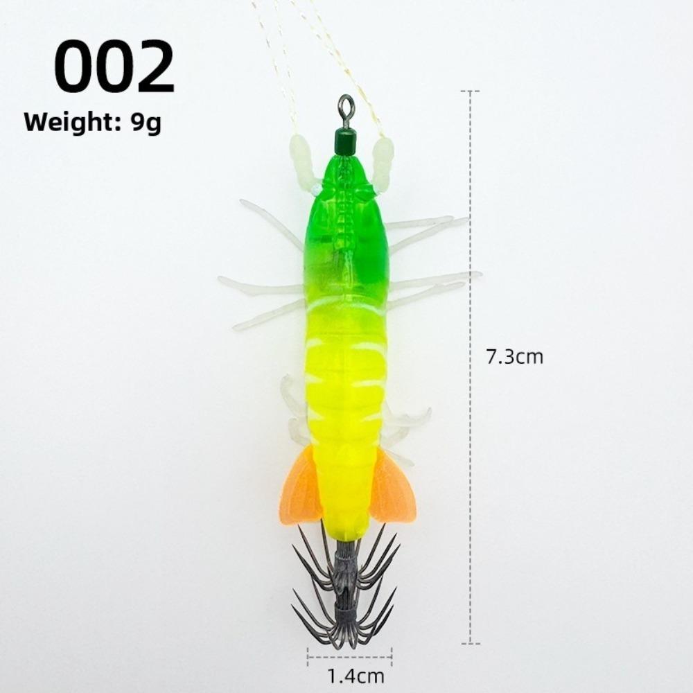 Horizontal Squid Jig Luminous Artificial Calamar Wobbler Sea Fishing Lures Cuttlefish Fishing