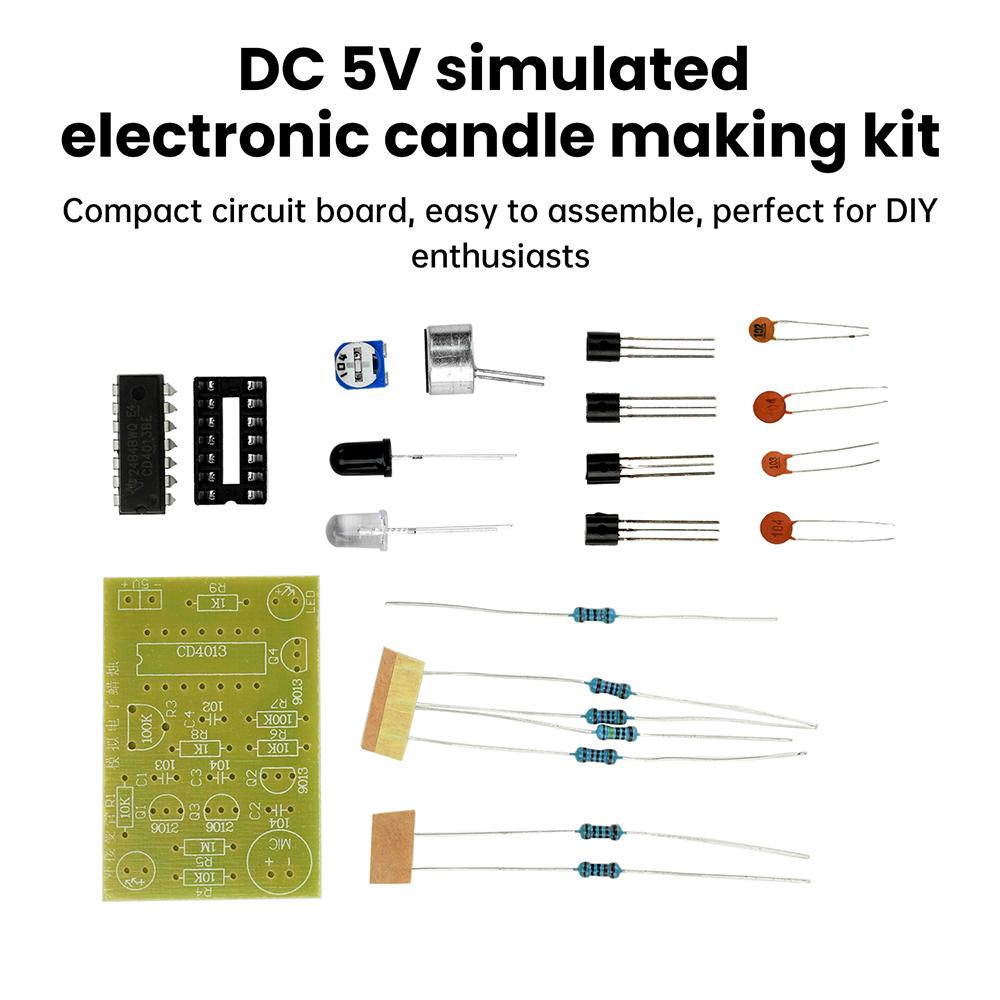DC 5V Analog Elektronisk Lysfremstillingssæt DIY Svejsesæt Simulerer Elektronisk Lysafbryder og Blæsekontrol DIY Dele