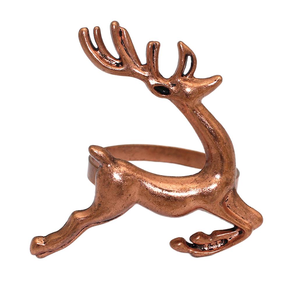 Napkin Holders For Christmas Reindeer Head Napkin Buckles Holder Christmas Decoration
