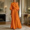 Set da 2 Pezzi Outfit Estivo da Donna Top Scollo a Barca Manica Corta Pantaloni Lunghi a Vita Alta Gamba Larga Oversize Set Tuta da Casa Colore Puro