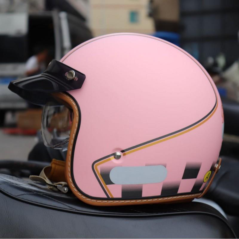 C500 White Competitive Motorcycle Helmet New National Standard Locomotive Lightweight Street Three-quarters Retro Half
