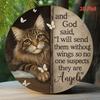 High Definition Iron Painting Spanish La Casa Es Del Gato Black Cat Round Metal Sign for Pet Lovers Home Decor