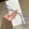 Metal Frame Anti Blue Light Glasses Cat Eye Type Non Prescription Protective Goggles Decorative Flat Glasses Lentes Mujer