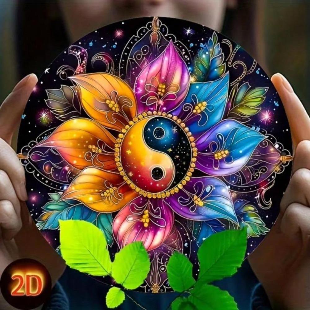 Metal Yin Yang Mandala Sign Outdoor Indoor Wall Art Decor