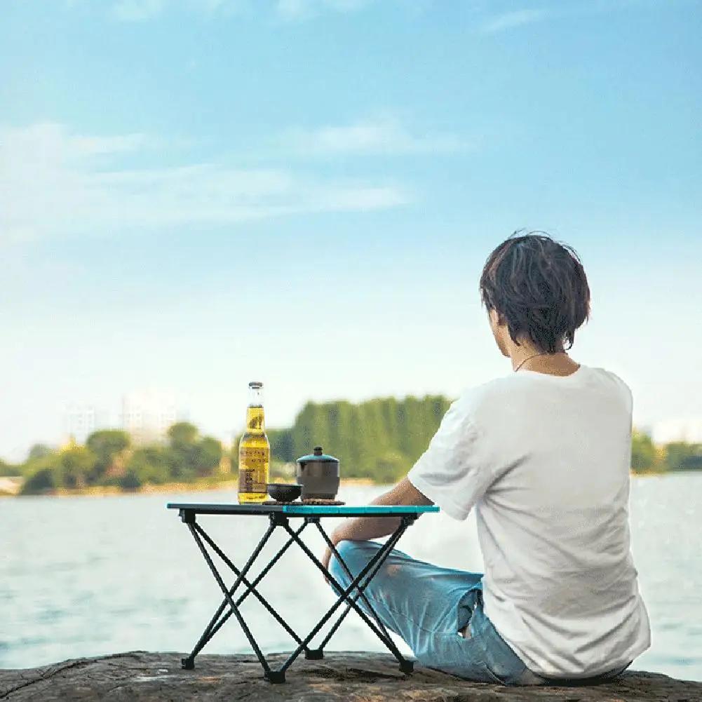 

Folding Camping Table Foldable Outdoor Dinner Desk Aluminum Alloy Folding Wine Table Ultralight Multifunction for Camping Hiking spain