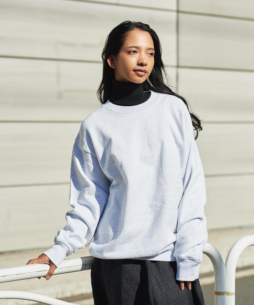 GORDON MILLER Men's Sponsor Print Sweatshirt, 12.7 Oz. Crew Neck, Size L, Light Gray/Blue, 1745169