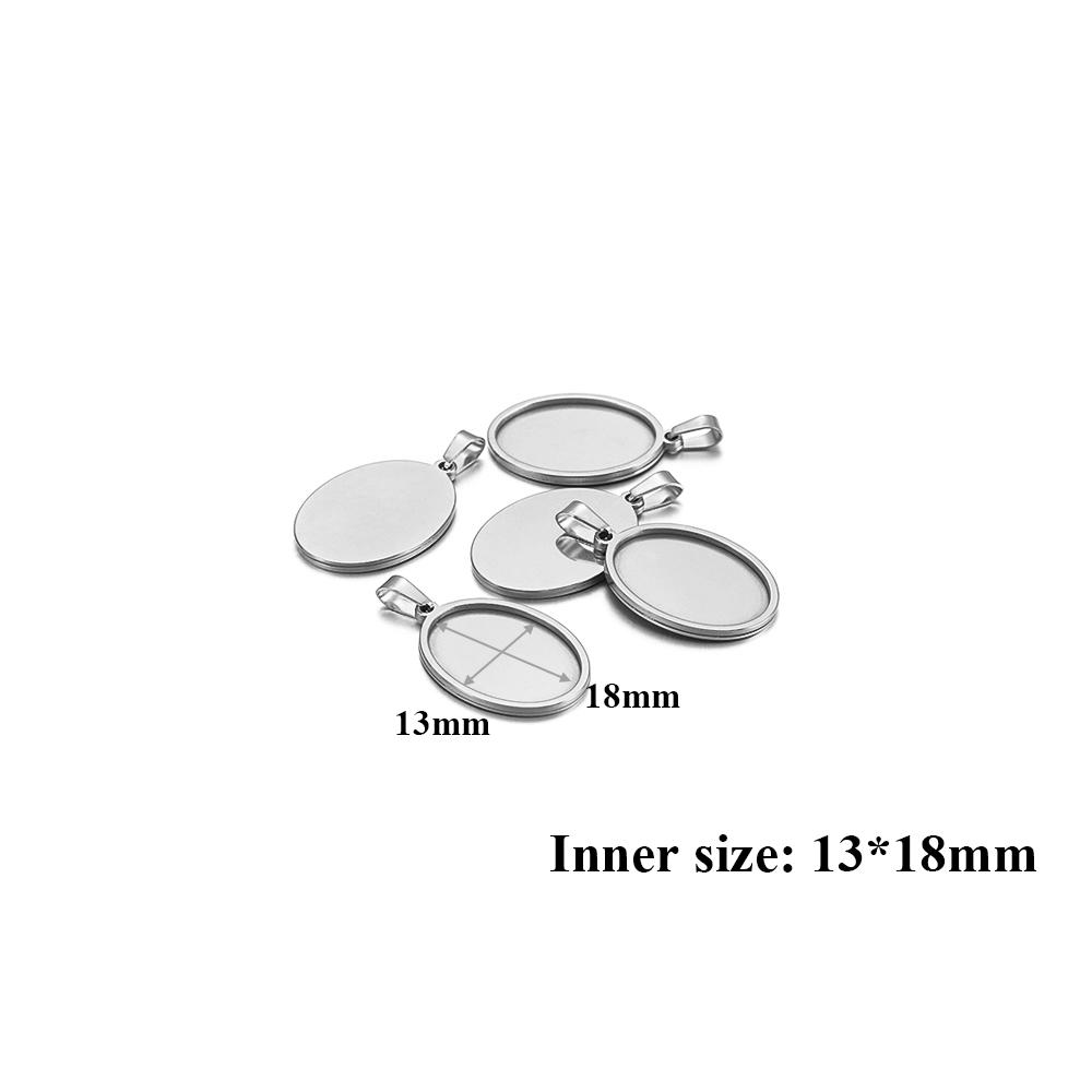 

5Pcs Base 13*18mm Gold Oval Blank Bases for Pendants Tray 18/25/30/35/40mmcabochon Cameo Base Settings Jewelry Making Supplies