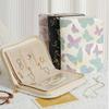 With Zipper Jewelry Organizer Flower Pattern Notebook Jewelry Handbag  Women Girls