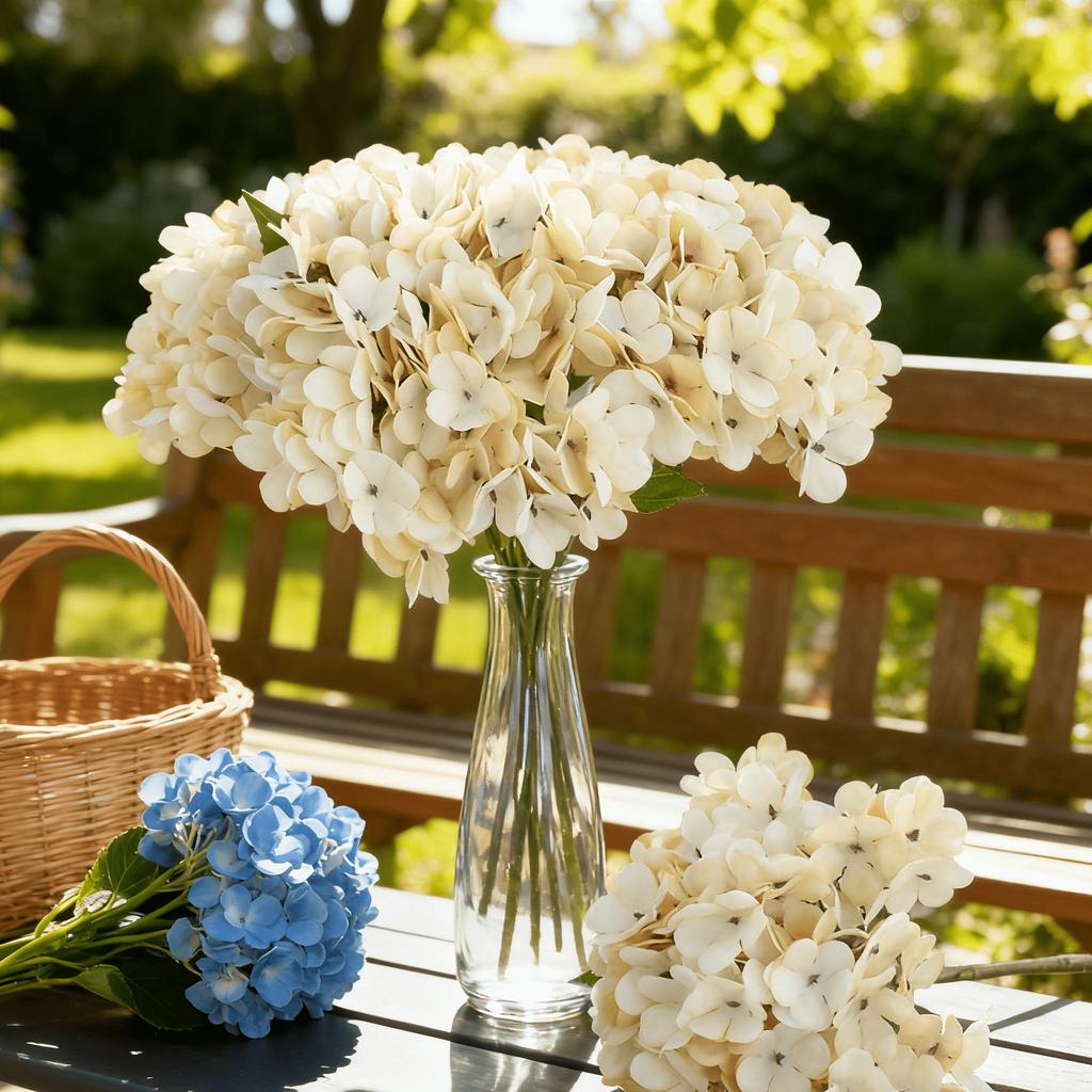 Artificial Flowers Hydrangea Silk Home Room Vase Table Accessories Festival Wedding Wreath Diy Gifts Bridal Bouquet Prop Decora