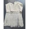 Yan Zi Export Day + Asymmetrical Collar Long Fringe Elegant Sexy Tube Top Vest Tops