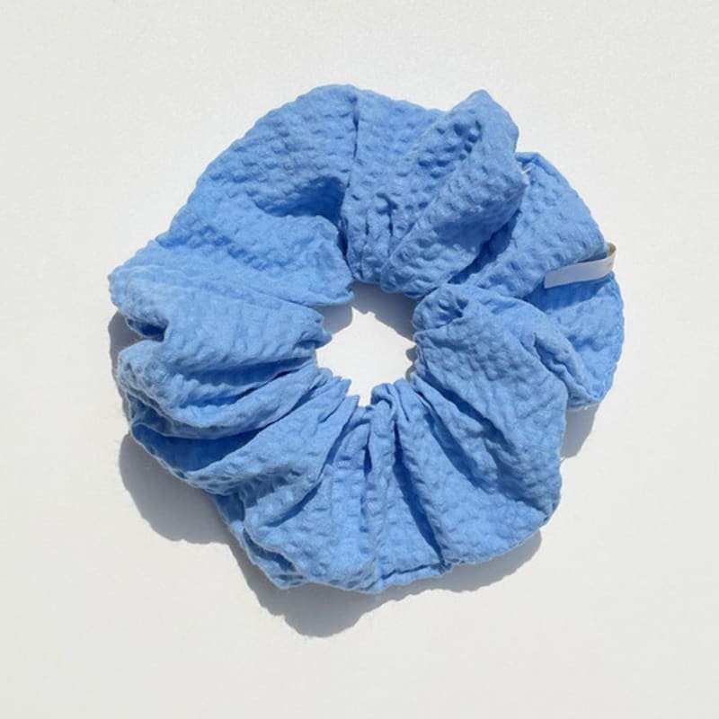 Oar Seersucker Scrunchie [Sky]