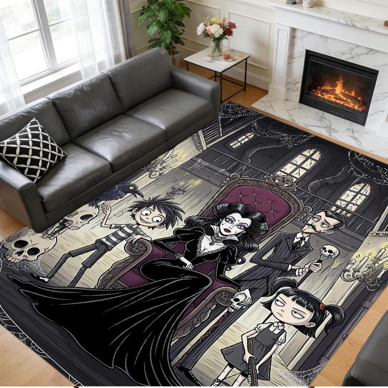 Crystal Velvet Rug Soft Non Slip Indoor Floor Mat Home DecorThe Addams Family