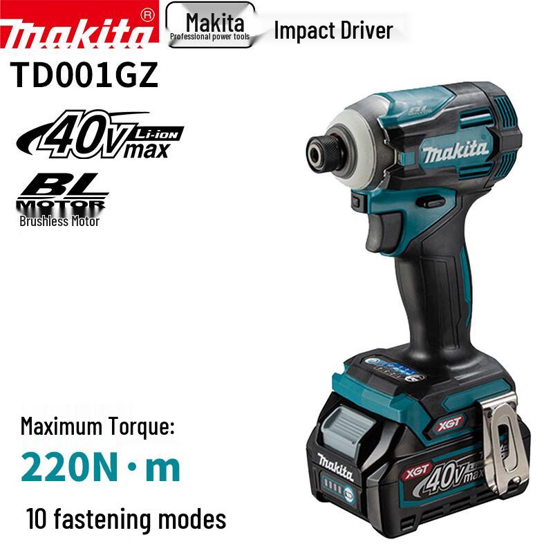 

Makita TD001G 40V Max Акумуляторний ударний гайковерт-дриль Штепсель CN (адаптер в комплекті)