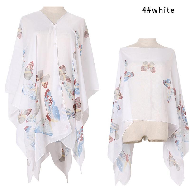 

Летняя шифоновая пляжная накидка, солнцезащитная шаль, платье-бикини, женский купальник, саронг, солнцезащитный крем, пляжная одежда белый
