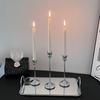 Vintage And Elegant Aluminum Tabletop Candlesticks Suitable For Valentine'S Day And Wedding Decorations